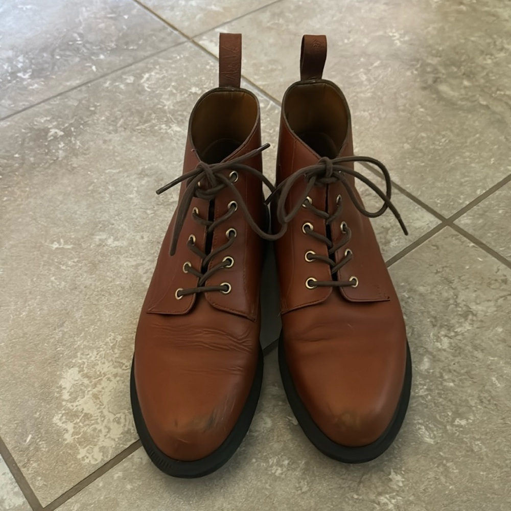 Dr Martens brown combat booties size 11 WOMEN